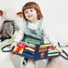 Çocuk Montessori Oyuncakları Bebek Meşgul Panosu Bebek Toka Fermuar Düğme Bağcıklı Eğitim Aracı Oyuncaklar Küçük Çocuklar İçin Duyusal Gelişim Oyunu