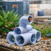 Abri en forme de tube imprimé en 3D pour poissons et crevettes, Labyrinthe paysager pour aquarium, Tunnel, Reproduction de poissons