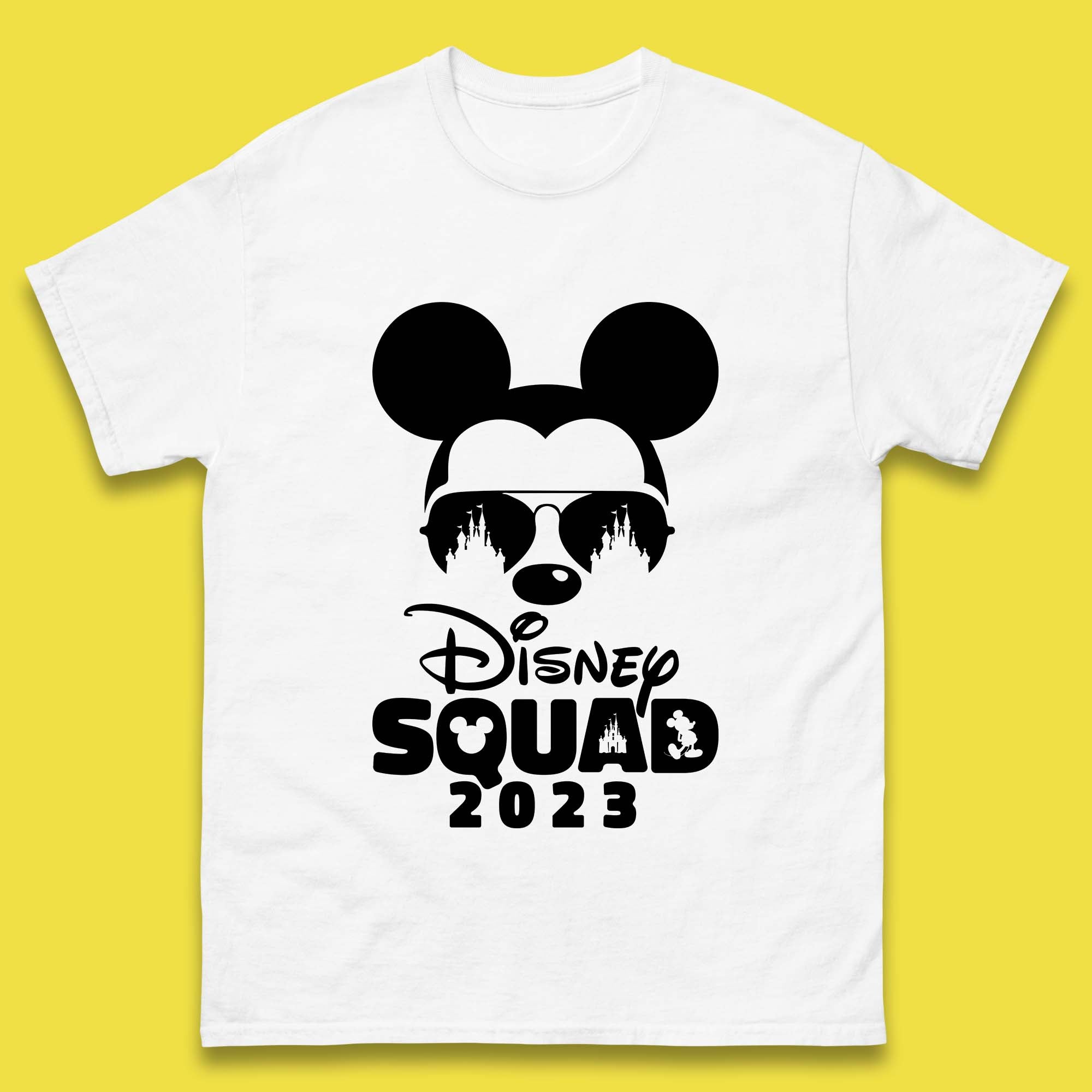 Disney Squad 2023 Mickey Mouse Minnie Mouse Disney Castle Cartoon Magic Kingdom Disneyland Trip Mens Tee Top 2XL