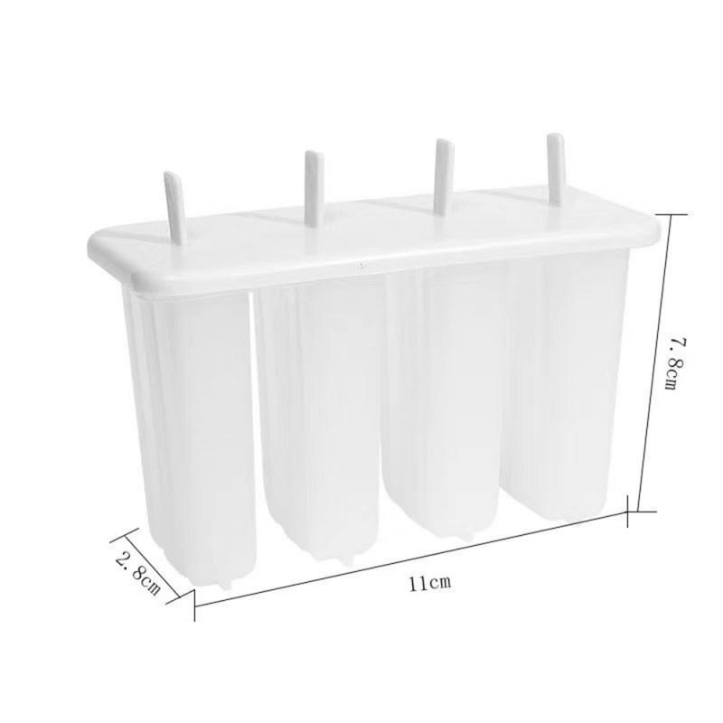 

3pcs Ice Cream Popsicle Mold With Lid Household 4 Grids Ice Box Children s Popsicle Ice Cream Mold Diy Homemade Ice Cream Tools PP Material