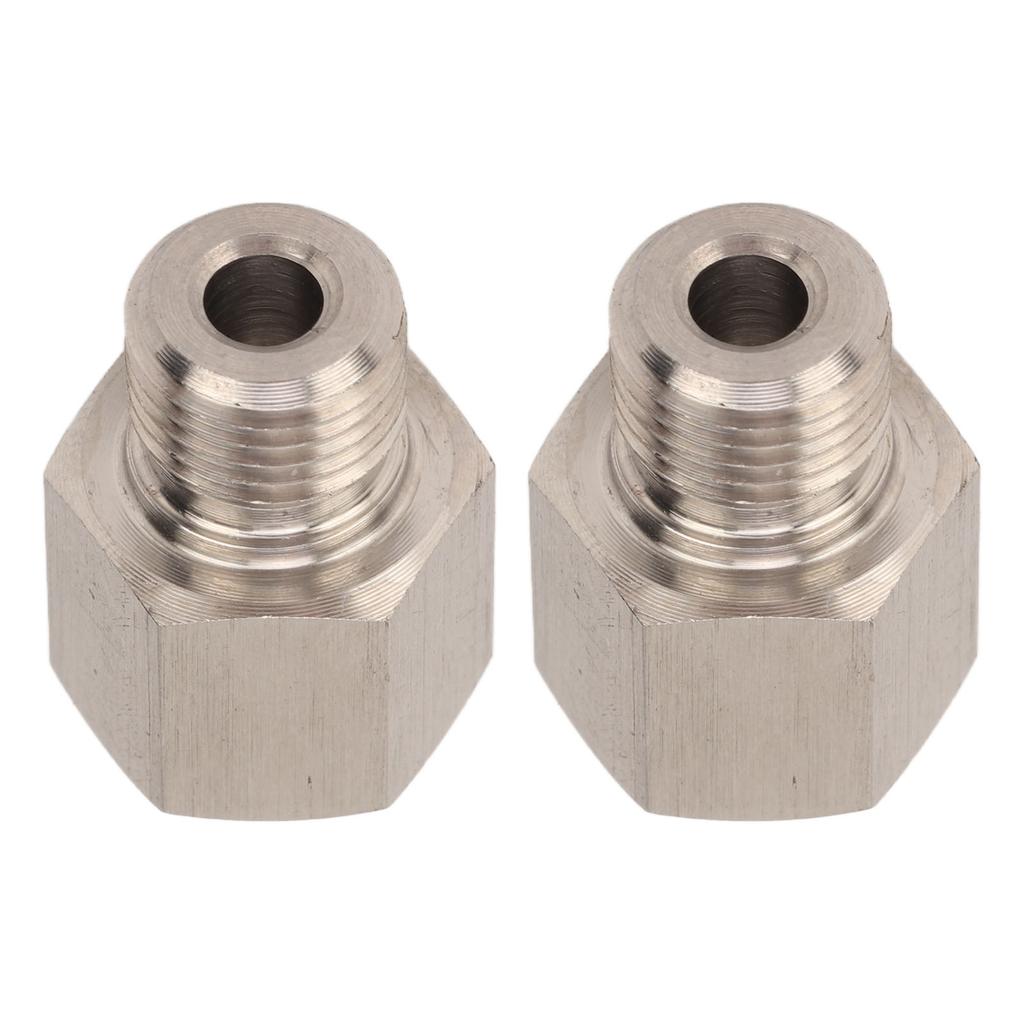 1 8in NPT Female to M10 X 1.0 Male Pressure Gauge Sender Adapter Stainless Steel Leakproof Universal for Cars