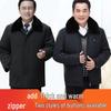 Mid-length Men's Winter Jacket: Warm, Thickened Cotton with Velvet, Genuine Product for Middle-aged and Elderly.