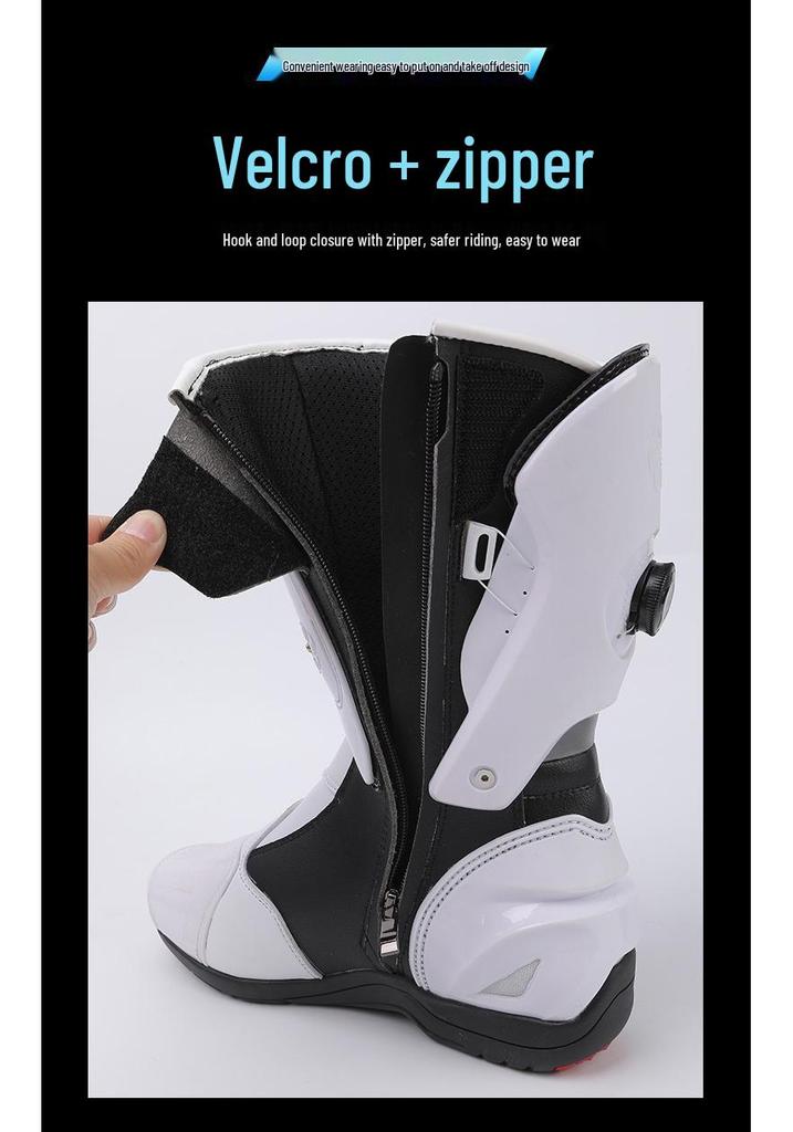 Motorrad-Stiefel für Herren und Damen für alle Jahreszeiten - Offroad-Renn-Kurzstiefel