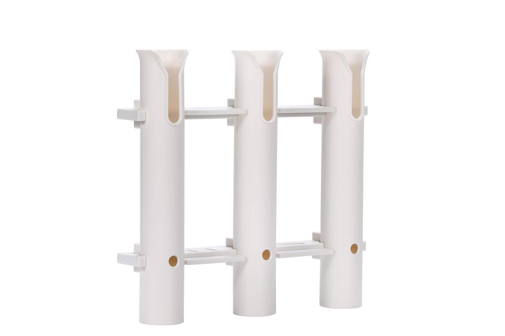 Moriyoshi Fishing Rod Rod Holder Set Rod Holders with Bolts and for Sea Boat Rod Rod Stand Easy Resin Rod Rod Case 3-Row (3 Nuts) Fishing, Fishing,