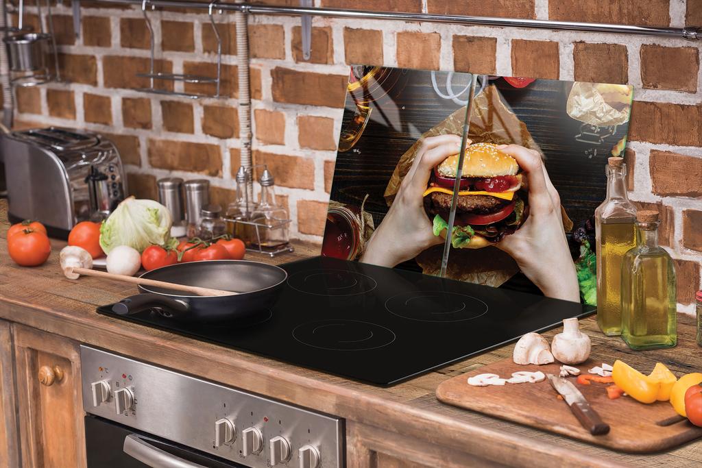 SZKLANA PŁYTA OCHRONNA NA KUCHENKĘ 90x52 HAMBURGER