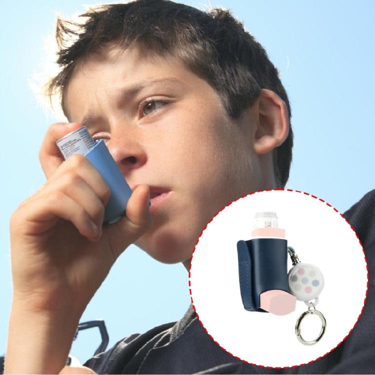 PU Leather Inhaler Holder Keychains Retractable Clip Compacts Organizers Keychains Holder For Quickly access Easy to Use
