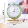 Nordic Style Metal Alarm Clock Creative Light Luxury Electronic Desk Clock with Metal Stand Silent Pointer for Bedroom