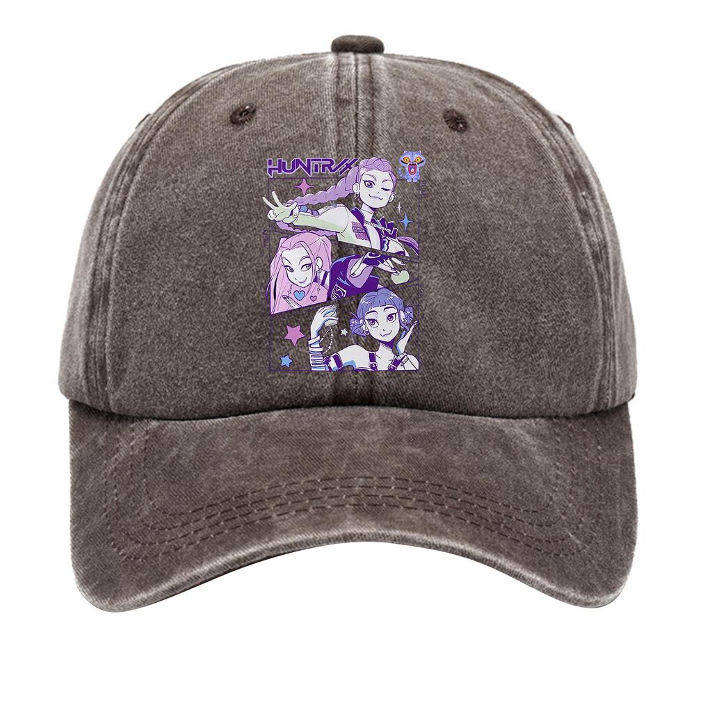 Washed Cotton Baseball Cap With Printed Distressed Soft Top Denim Hat For Men, European And American Retro Hat