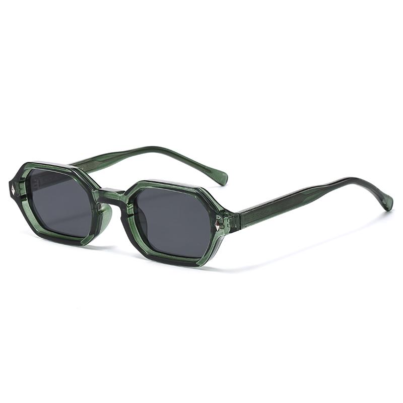 New Black Square Retro Sunglasses Branded Designer Concave Irregular Thick Frame Men Women Fashion Sun Glasses Uv400