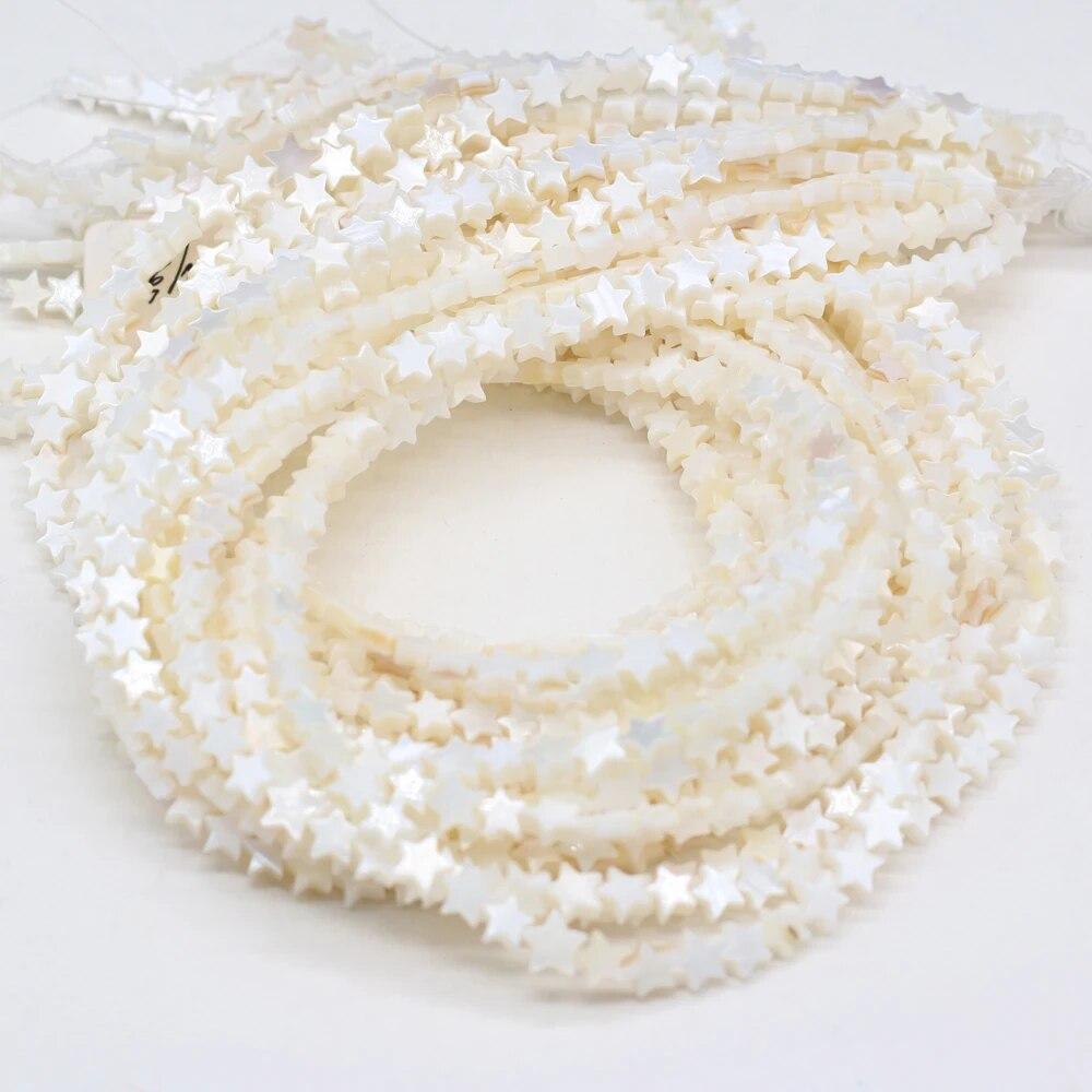 The Mother of Pearl Shell Pětihvězdičkový tvar Distanční korálky pro výrobu šperků Náhrdelník Náhrdelník Náušnice doplněk