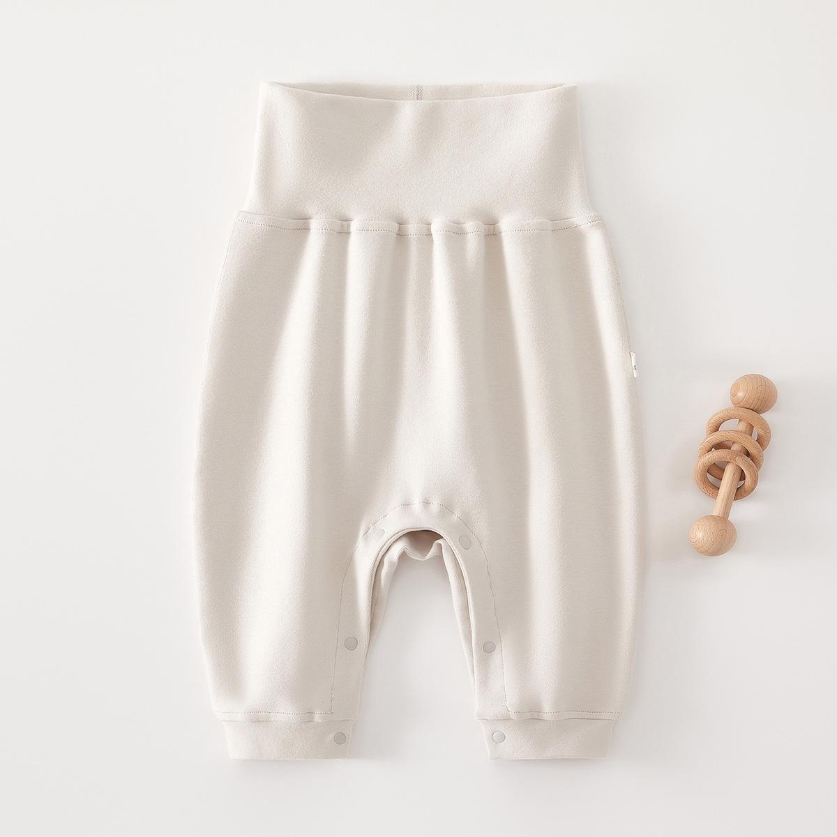 

Детские брюки гаремы с высокой талией для мальчиков и девочек - Весна/Осень, Защита животика, Дизайн без снятия 3-6 months (12-14 lbs) серый