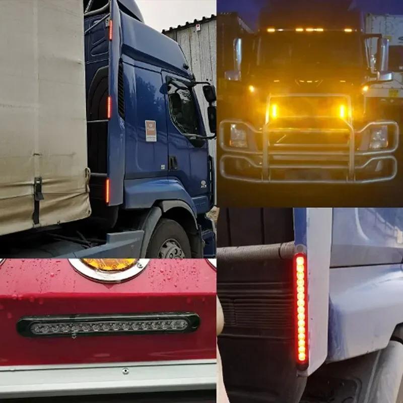 Universal 15LED Car Light Bar 12V Red Third Brake Light Rear Light Signal Side Marker Turn Signal Stop Warning Lamp High Mount