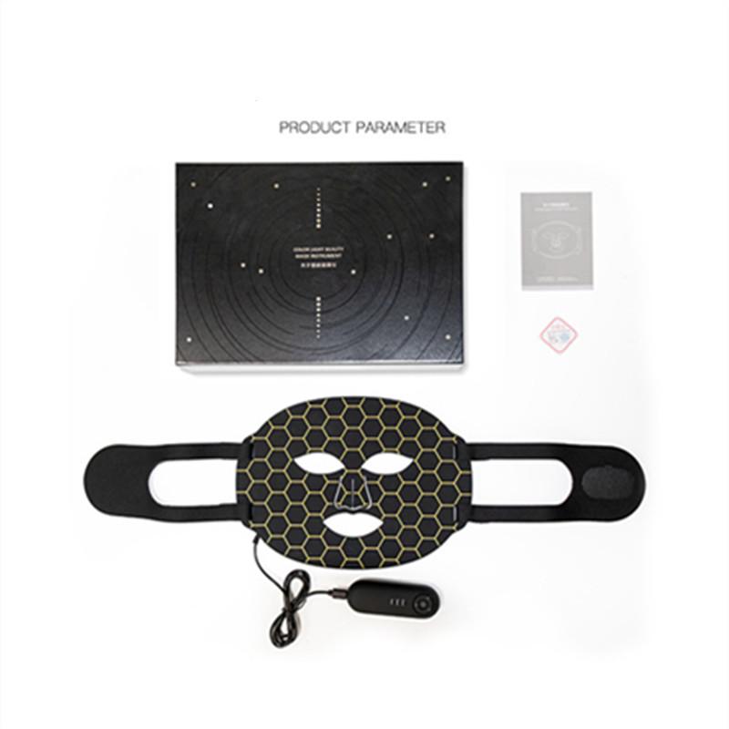 

2024 Новый домашний инструмент для смягчения фотонов, красный и синий светильник, силиконовая маска, косметический инструмент чёрный