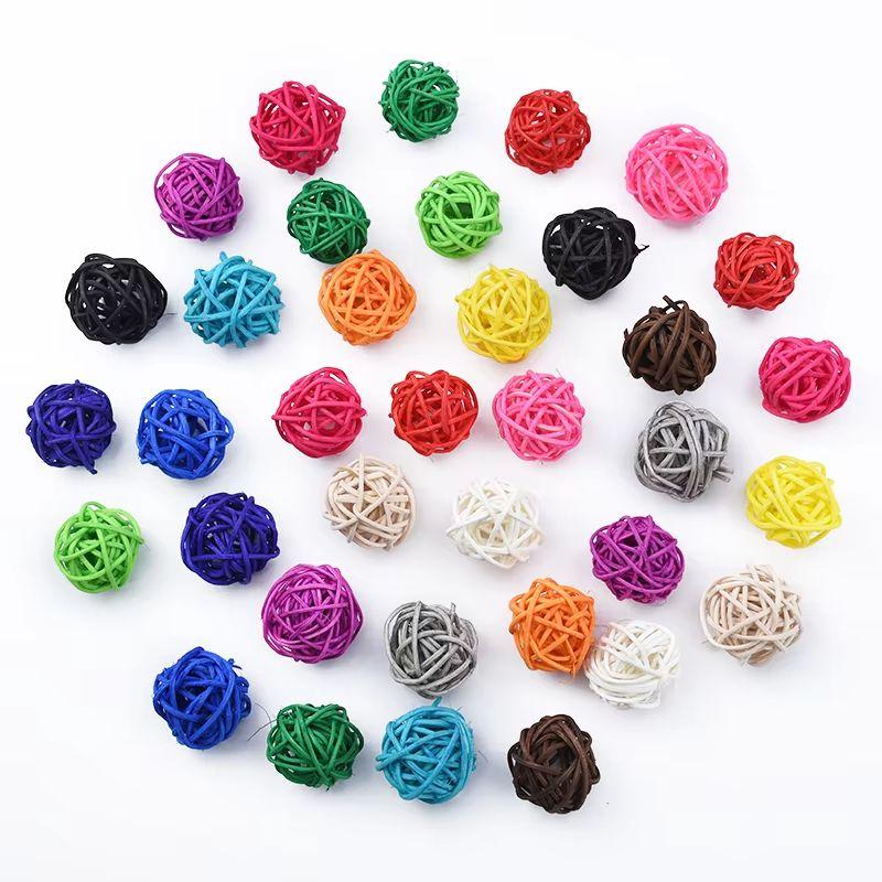 

Artificial Colorful Rattan Ball Festival Wedding Outdoor Garden Decorative Wreath Home Vase DIY Gift Curtain Hanging Accessories 15pcs