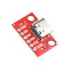 5PCS TYPE-C Female Base Test Module 16P To 2.54 High Current Power Conversion Board Red FR-4 Fiberglass Board USB3.1 with Pin