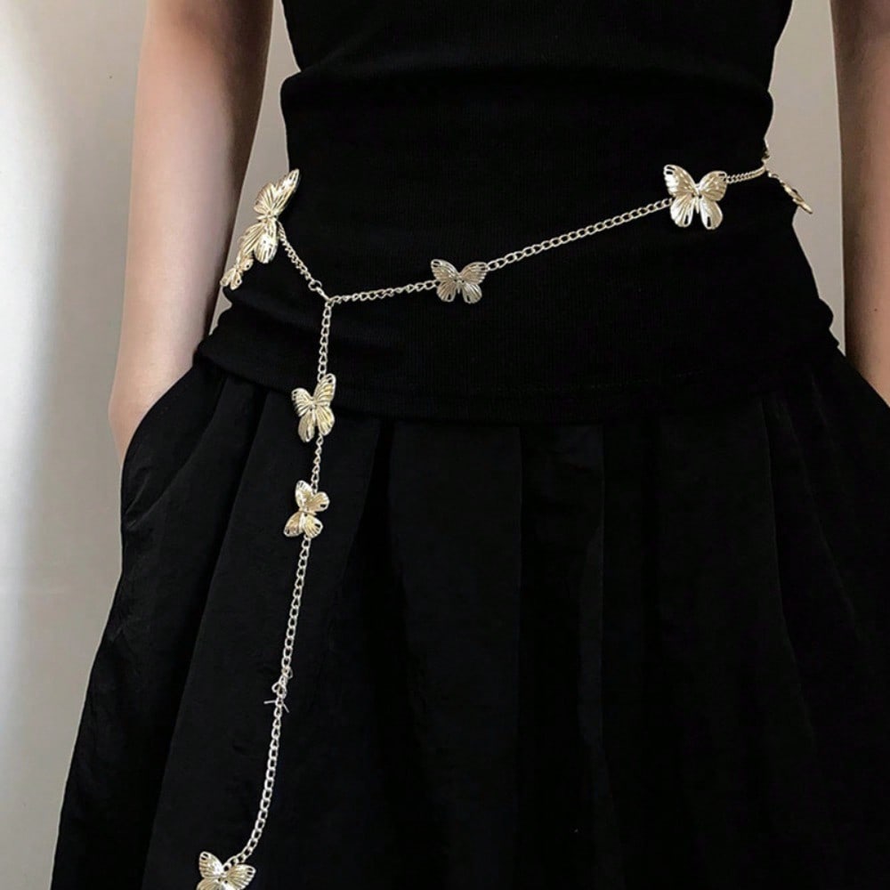 Retro Butterfly Waist Chain Niche Design High-end Necklace Multi-functional Body Chain Waist Seal Accessories
