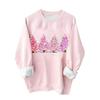 Women's Christmas Tree Printed Fashionable Round-neck Long-sleeved Sweatshirt Top