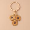 Niedlicher Emaille Sonnenblumen Schlüsselanhänger Frauen Mädchen Blume Schlüsselanhänger Anhänger für Handtaschen Deko DIY Handgefertigter Schmuck Geschenke