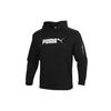 Puma Herren Schwarzer Hoodie Mit Großem Weißem Logo-Print Und Ärmeltasche 585248-01