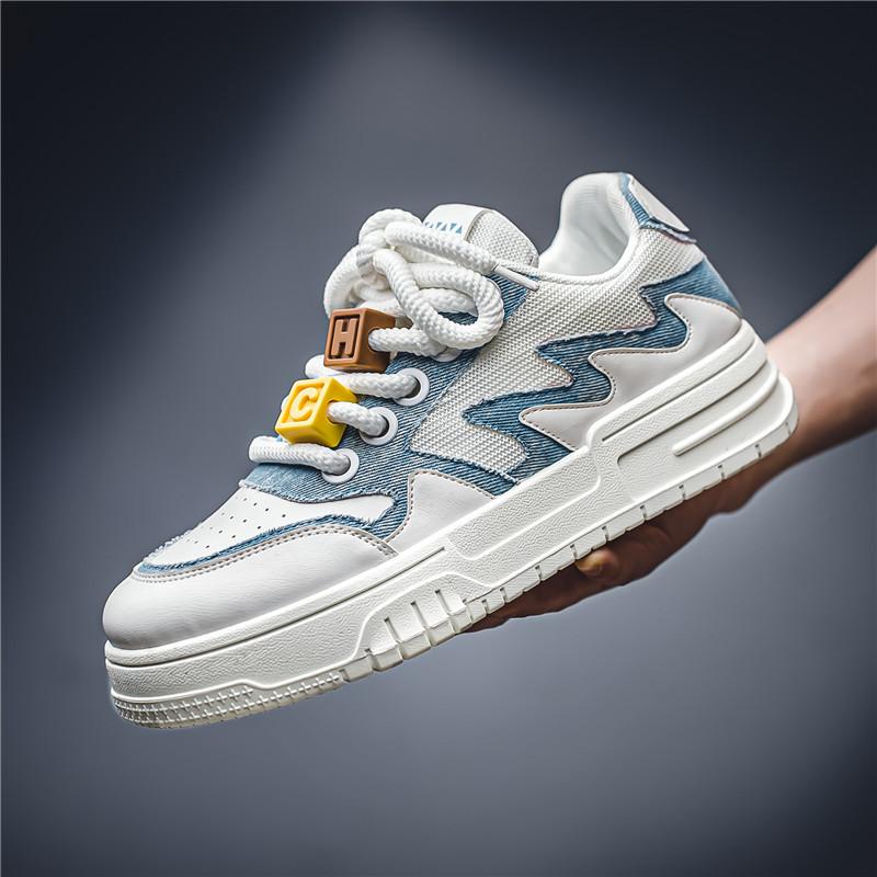 

2025 summer new niche original casual board shoes skateboard trendy shoes versatile thick sole heightening non-slip casual shoes 44 светло-синий