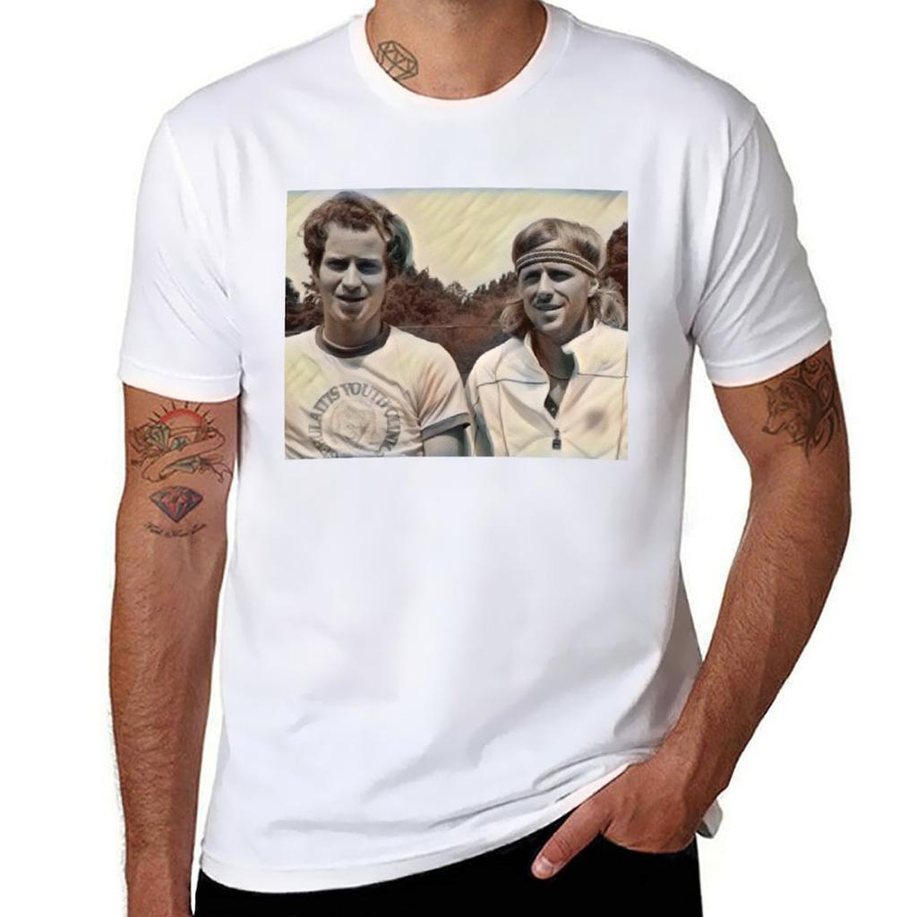 The Greatest Rivalry In Tennis 5 Tshirt Casual Basic Short Sleeve Tshirt