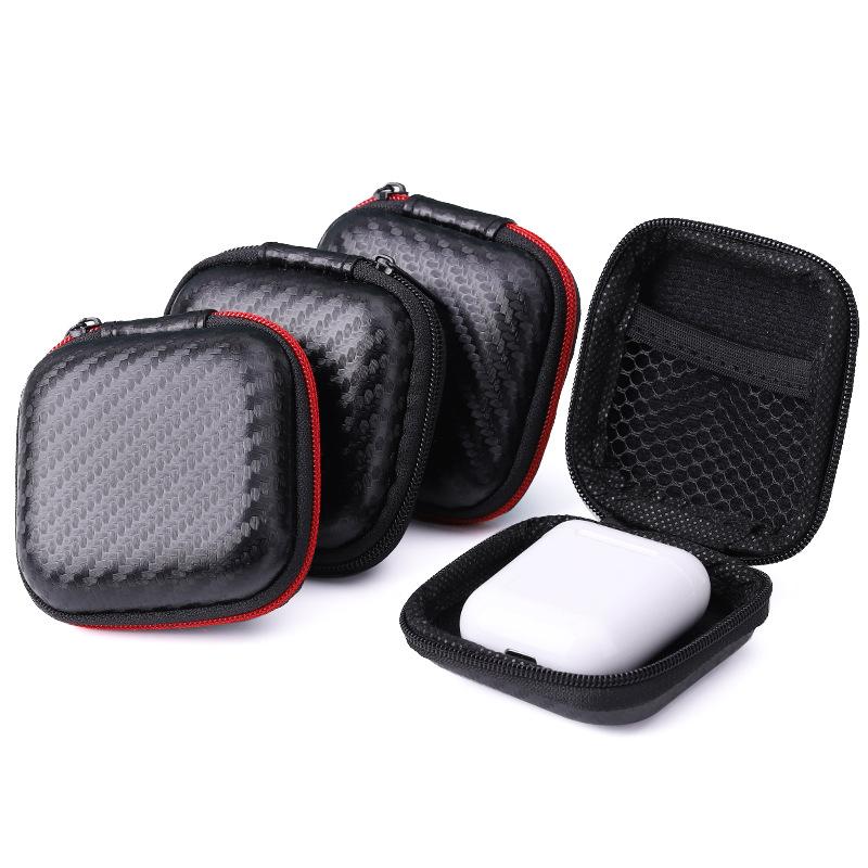 Small Earphone Storage Bags Hard Shell Data Cable Organizer Bag Mini Tech Gadgets Portable Case Charger U Disk Zipper Pouch
