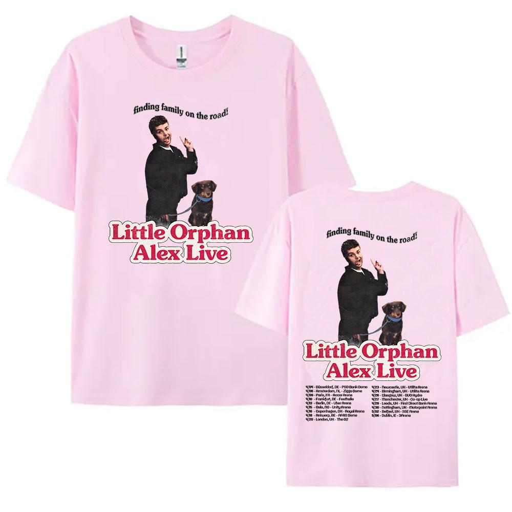 Little Orphan Alex Live 2026 European Arena Tour T-shirt ALEX WARREN Finding Family On The Road Tshirt Short Sleeve Cotton Tees
