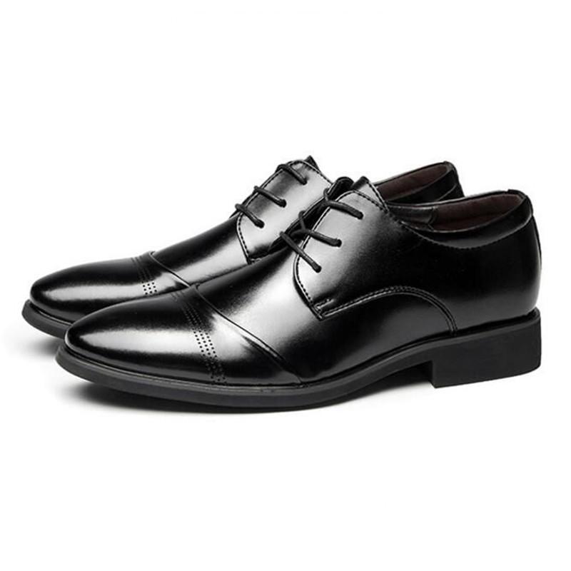 

Movechain винтажный дизайн мужские деловые туфли из натуральной кожи модные мужские костюмные повседневные туфли на шнуровке размер США 6-13 ЕС 38-47 6 чёрный