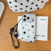 Fashionable Polka Dot iPhone Case for Models 14, 15, 16, and 17 Pro Max - Fits Large and Small Sizes, Sleek Black Design for Women