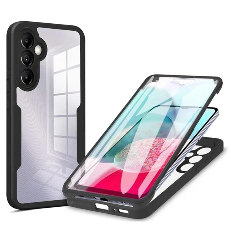 Candy Color Frame 360 ​​Doppelhülle für Samsung Galaxy A05S A15 A25 A35 A55 A04S A14 A24 A34 A54 A33 A53 A73 5G S23 S24 Ultra Plus Weiche Vorderseite Rückseite
