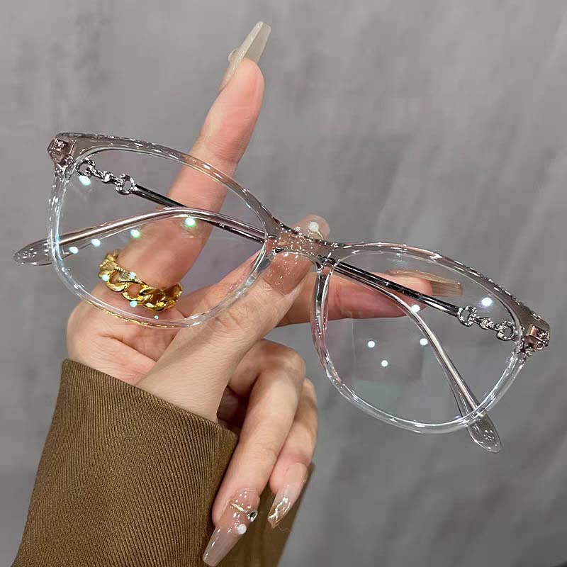 

Очки с плоскими линзами высокой четкости, блокирующие синий свет, модные, универсальные, новая легкая оправа и очки для чтения JH5516 2.5 коричневый