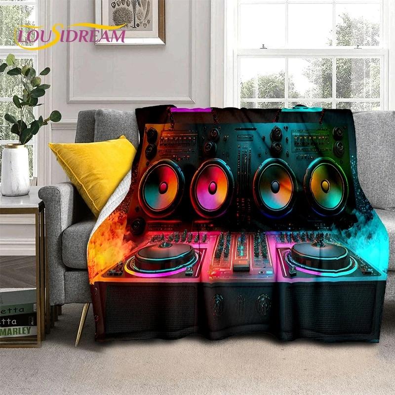 Vinyl Record Music DJ Screen Tape Soft Flannel Blanket for Bed Bedroom Sofa Picnic,Throw Blanket for Cover Outdoors Leisure Gift