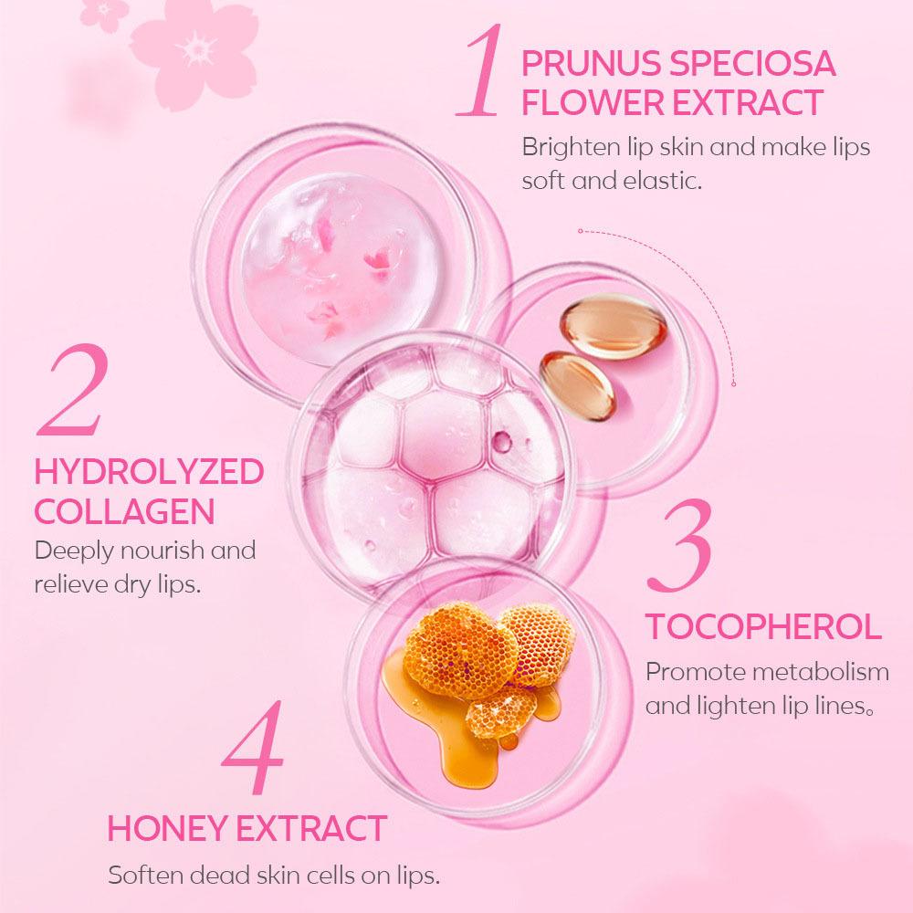 1 st/10 st/20 st/30 st Cherry Blossom läppmask Närande och återfuktande läppar Läppvård