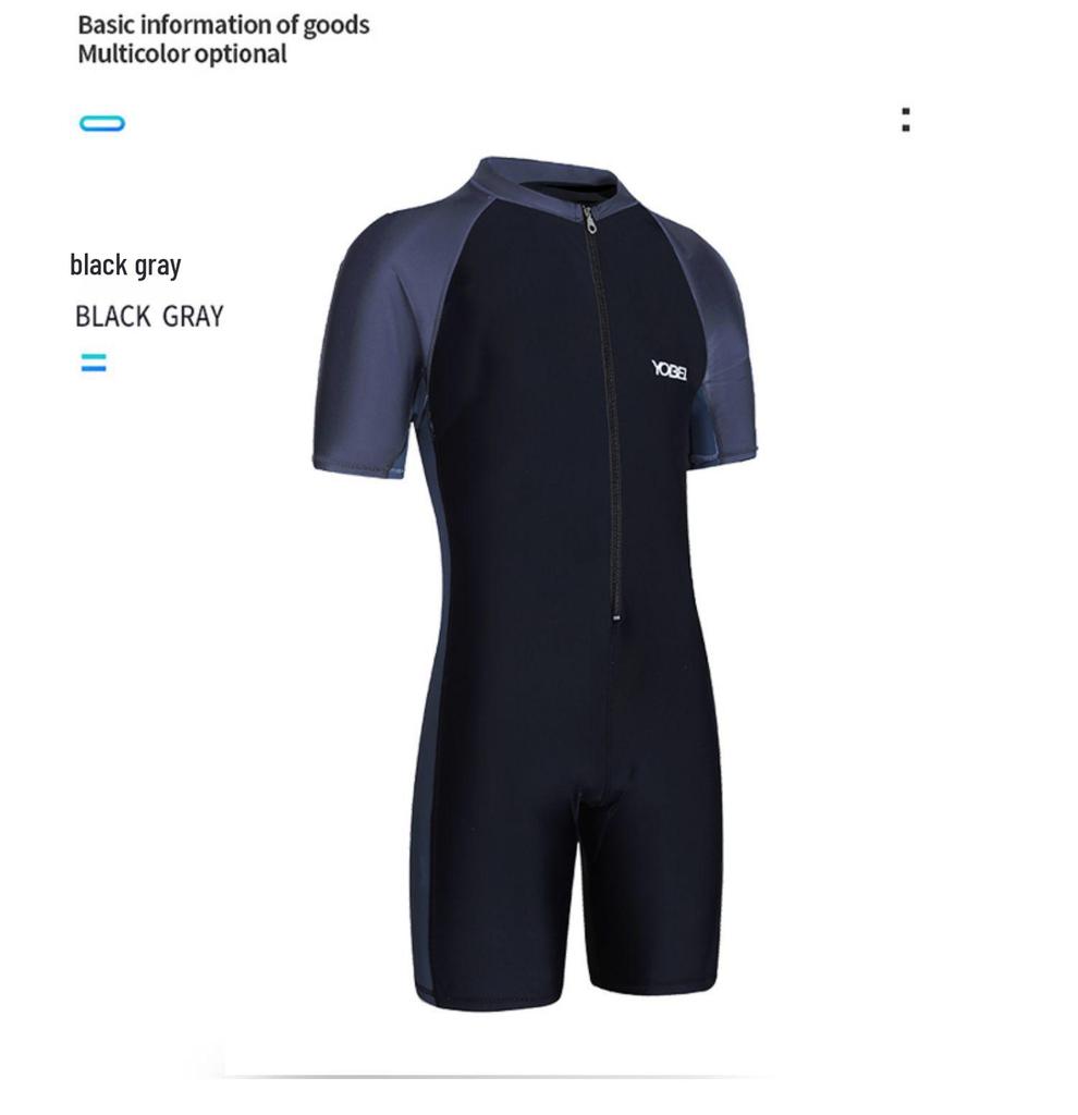 Men's Long Sleeve One-Piece Plus Size Quick Dry Swimsuit