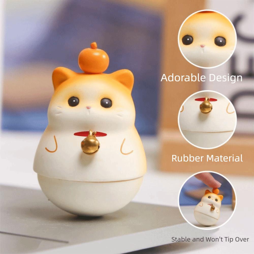 Cartoon Cat Resin Ornament Shake Toys Cat Car Decorations Cat Swinging Doll  Home Decor