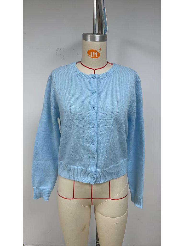 Women's Long Sleeve Knit Cardigan - Soft, Short, Loose, Slimming Autumn/Winter 2025