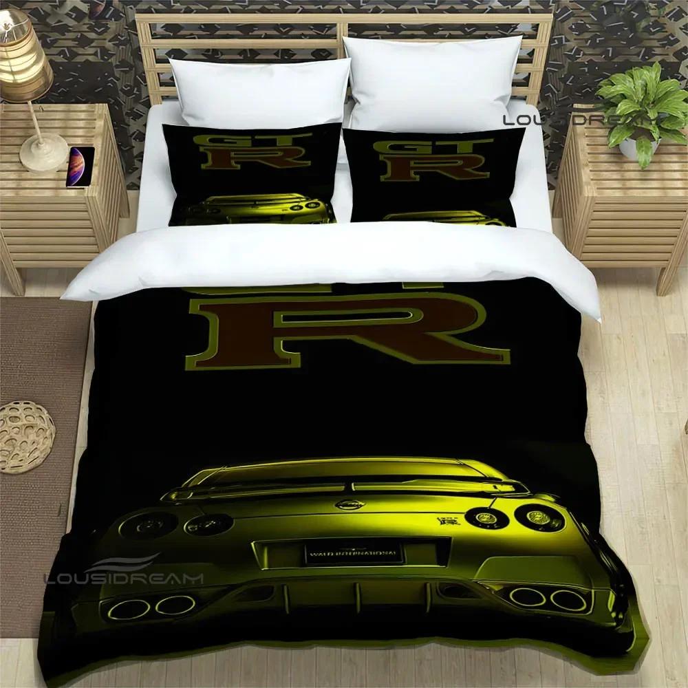

Gtr Racing Retro Printed Bedding Sets Exquisite Bed Supplies Set Duvet Cover Bed Comforter Set Bedding Set Luxury Birthday Gift EU Twin(135x200cm)