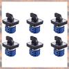 2025 Trend 6X 8 Terminals 5 Positions Master Control Rotary Cam Switch 20A Black+Blue