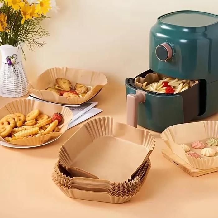 Wkład Do Frytkownicy Powietrznej Air Fryer 16Cm/100Szt Papier Do Pieczenia Kwadrat