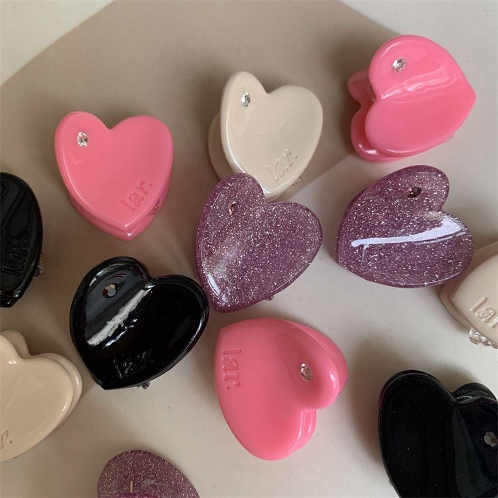 

Shape Heart Female Hair Accessories Korean Style Headwear Star Hair Clip Mini Hair Claw pink-love