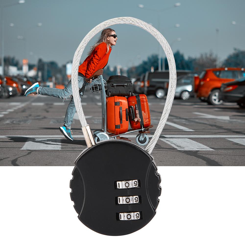 3-stelliger Code Kombination Koffer Gepäck Zinklegierung Passwort Sicherheit Codeschloss