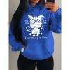 Everything Is Fine Funny Dog Printing Women Hoodies Fleece Hoody Autumn Loose Hoodie Pocket Comfortable Woman