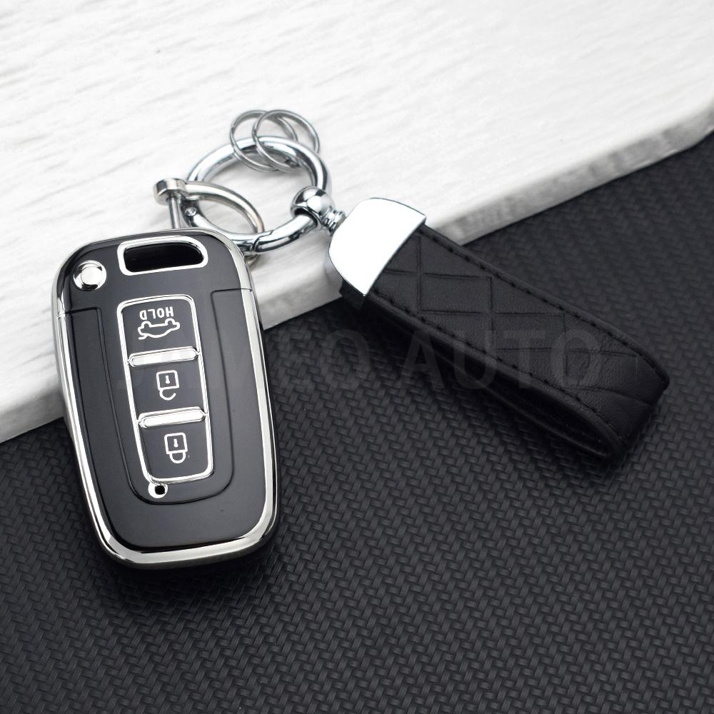 3 Buttons Car Key Case Cover For Kia Hyundai Equus Optima K5 Forte Opirus Rohens Ix35 Soul Sorento Mohave Borrego Key Chains