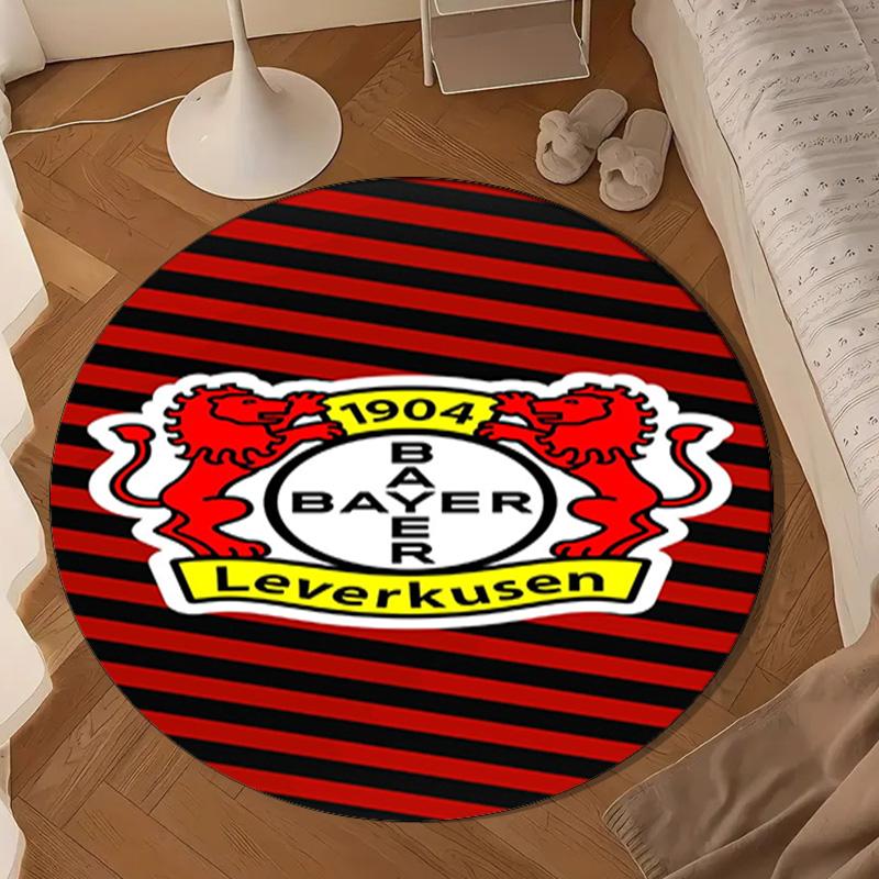 Football Club Emblem lion Round Rug for Livingroom,Bedroom, Palyroom, Chair Rug, Area rug, Circle Carpet, Large Size Fan Christmas gift