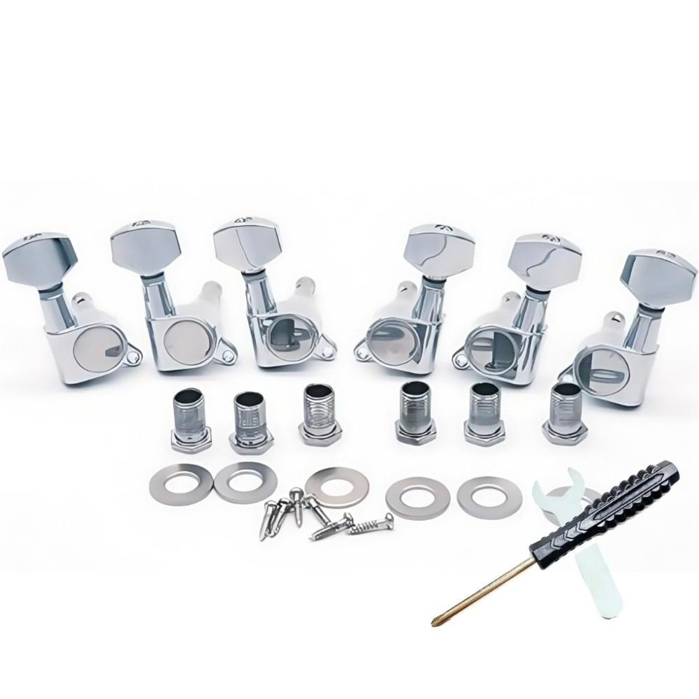 Totally Closed Guitar String Tuning Pegs Metal Guitar Tuner Locking Tuners  Stringed Instruments