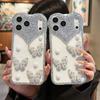 Diamond Love Applies To Apple 17Promax Mobile Phone Case Flash Diamond Butterfly iPhone16promax Luxury and Transparent.