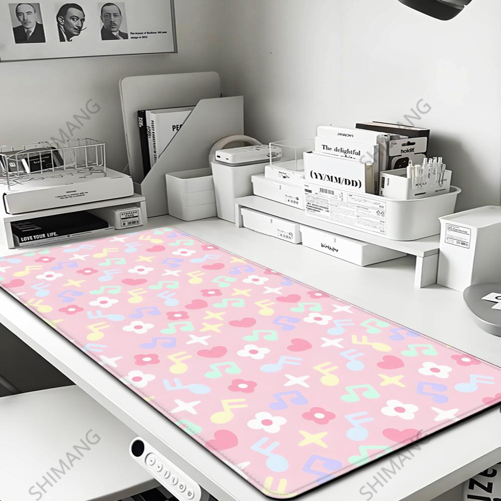 Pink Kawaii Mouse Pad Large Size Rubber Base AntiSlip Desk Accessories Mousepad For Office Gamer Keyboard Mats Decor Mat Mats
