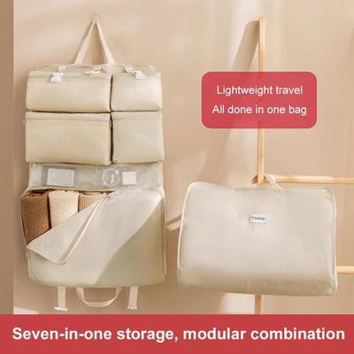Hanging Travel Shelves for Suitcase Expandable Luggage Organizer with Built-in Compartment Portable Closet Packing Cubes