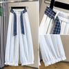 DIMANAF 2026 Plus Size Summer Women Pants Cotton Elastic Waist Oversize Fashion Lady Casual Long Pants Solid Black