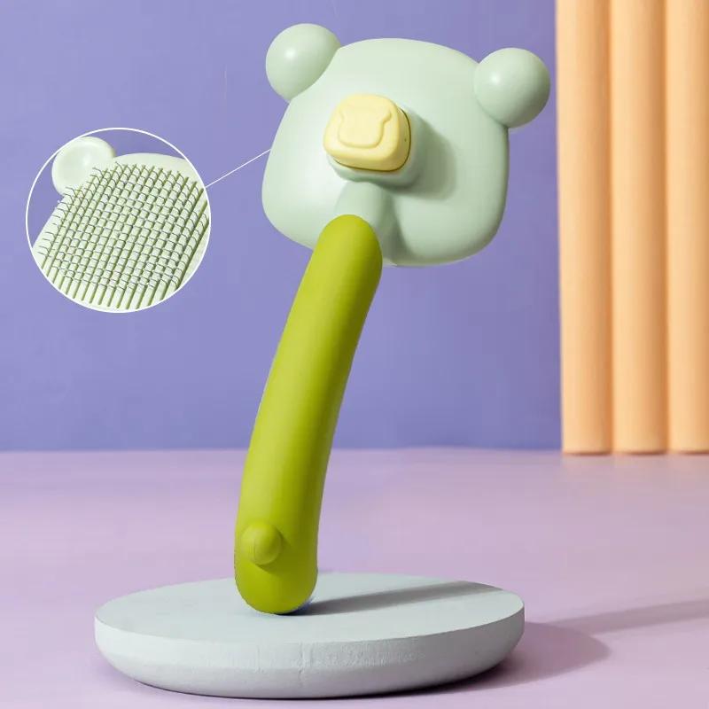 

Расческа для кошек для удаления плавающих волос Расчесывание домашних животных Специальная щетка для удаления шерсти Выдергивание Поглаживание Товары для кошек бирюзовый